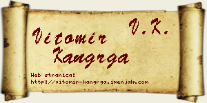 Vitomir Kangrga vizit kartica